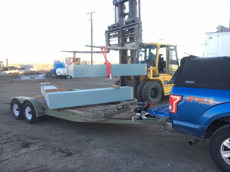 Large stainless steel sculpture under construction.